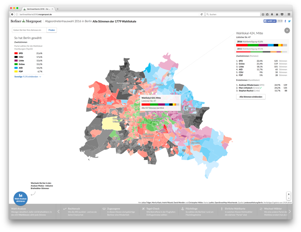 Geovisualisierung – Beispiel Berliner Zeitung Geovisualisierung – Beispiel Berliner Zeitung