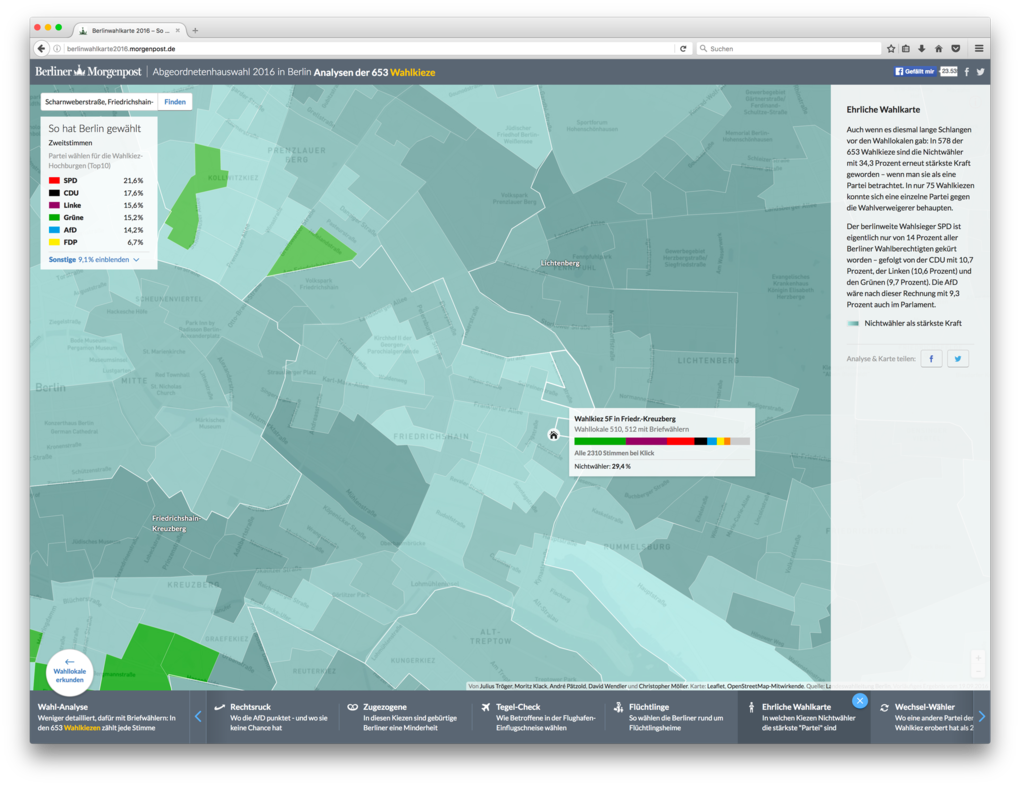 Geovisualisierung – Beispiel Berliner Morgenpost Geovisualisierung – Beispiel Berliner Morgenpost