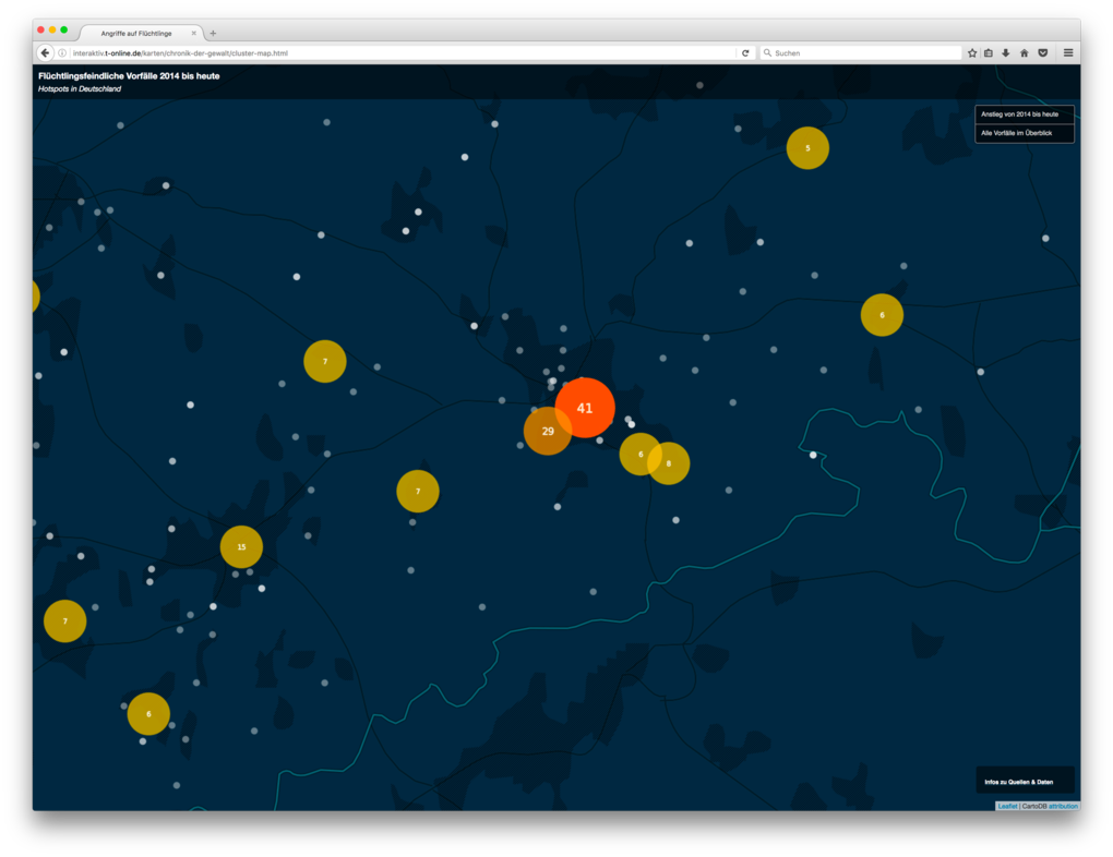 Geovisualisierung – Beispiel T-Online Geovisualisierung – Beispiel T-Online