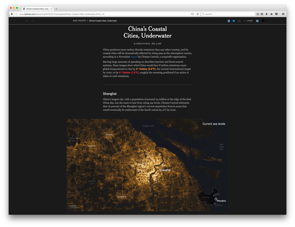 Geovisualisierung – Beispiel New York Times Geovisualisierung – Beispiel New York Times