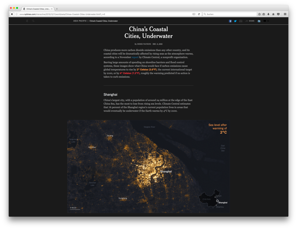 Geovisualisierung – Beispiel New York Times Geovisualisierung – Beispiel New York Times