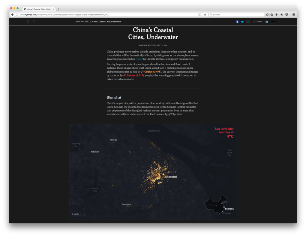 Geovisualisierung – Beispiel New York Times Geovisualisierung – Beispiel New York Times