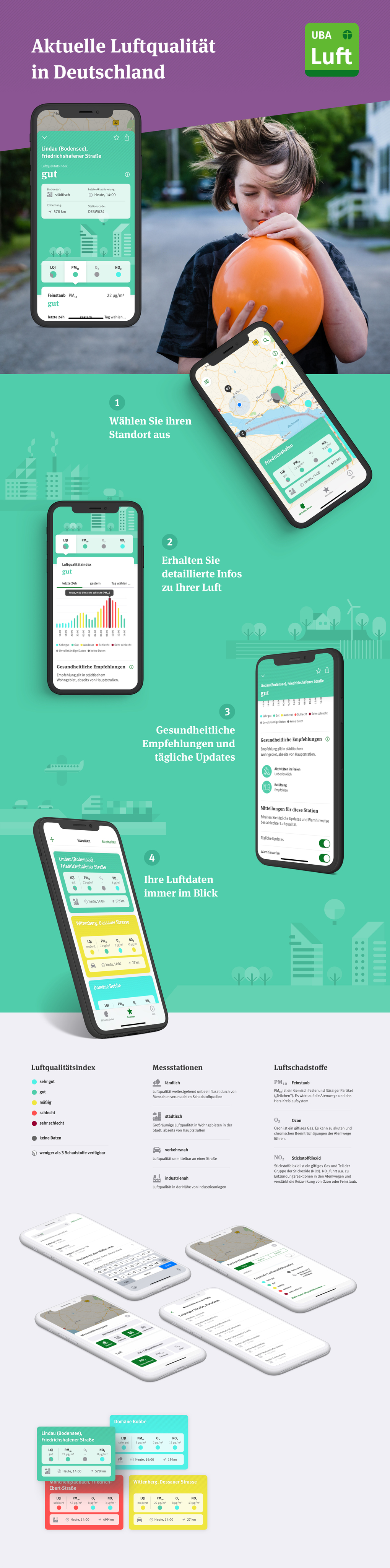 Projektaufbereitung für die App "Luftqualität" des Umweltbundesamtes Projektaufbereitung für die App "Luftqualität" des Umweltbundesamtes
